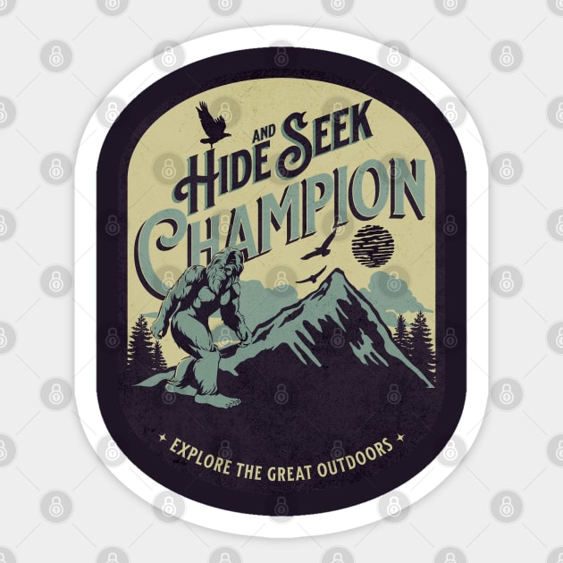 Hide and Seek  Champion Sticker by Myartstor 